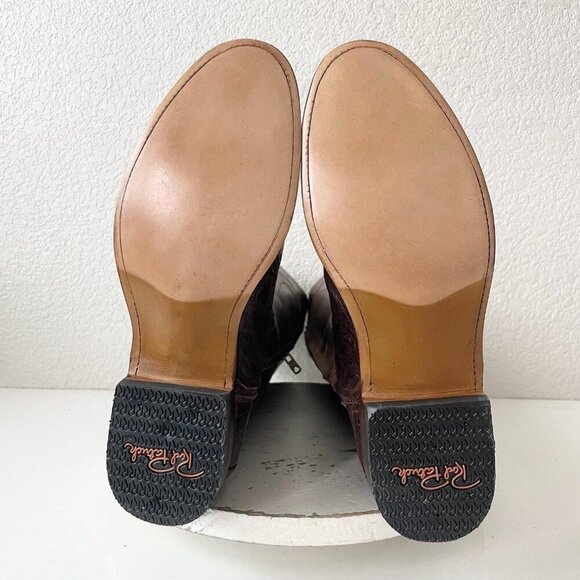 NEW Rod Patrick Womens Riding Cowboy Boots 10B Brown Caiman Leather Western Tall - Picture 8 of 11